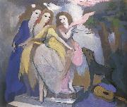 Marie Laurencin Three dancer oil on canvas
